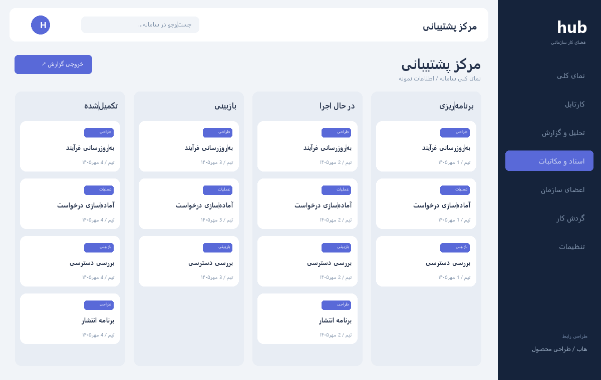 مرکز پشتیبانی